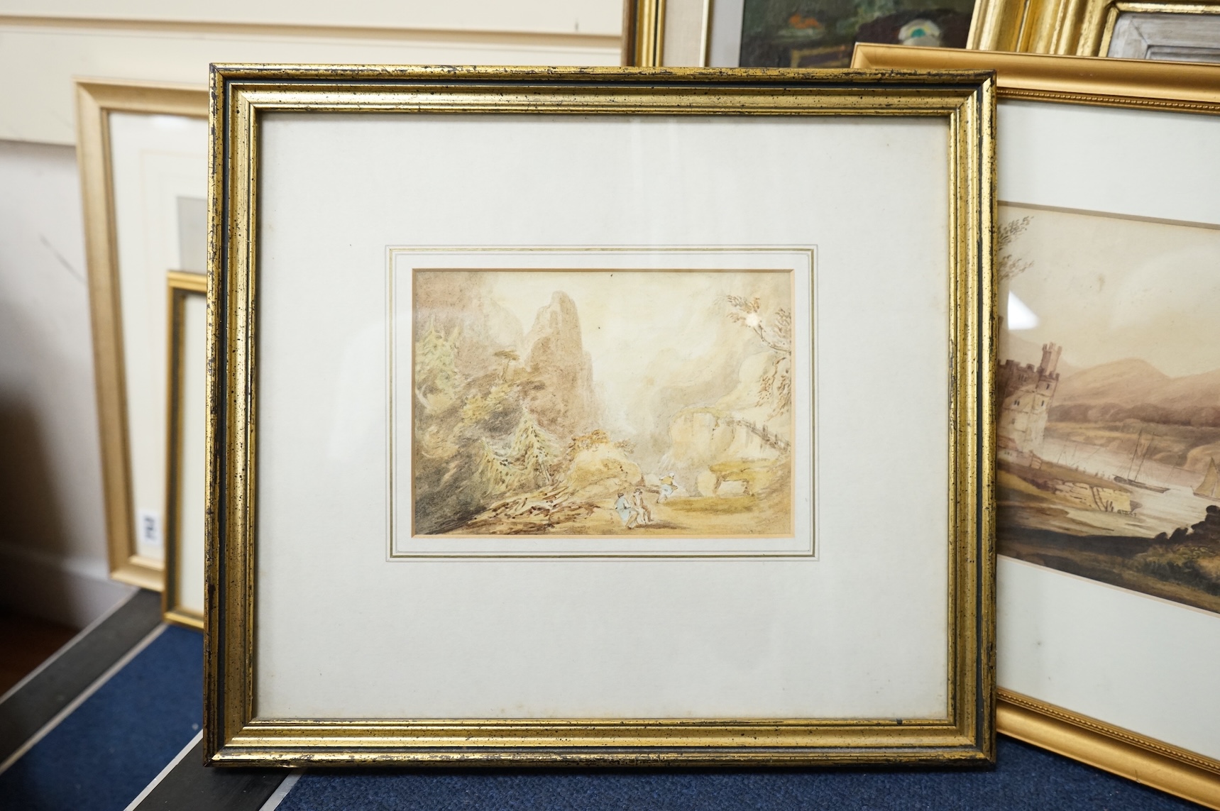 ... di Munro, Rocky gorge, unsigned, inscribed verso, watercolour, 12 x 16.5cm